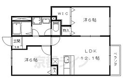 カラバッサ小野B 2LDKの間取図画像