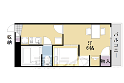 レオパレスraduno雲宮 1Kの間取図画像