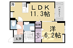ハルカ 1LDKの間取図画像