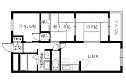 アップス嵯峨野 3LDKの間取図画像