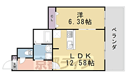 La Fite GOSHOKITA I 1LDKの間取図画像