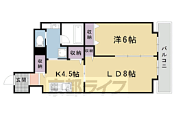 ＣＡＳＡ花車 4階1LDKの間取り