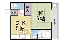 もとしろ荘 1階1DKの間取り