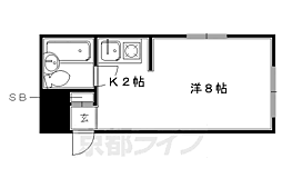 チェリーハイツ 3階1Kの間取り