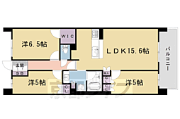ライオンズ嵯峨天龍寺若宮　西の邸 3階3LDKの間取り