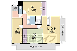 アメニティ双ケ丘 1階3LDKの間取り
