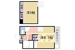 ヴィラ・サビーナ花園 1階1Kの間取り