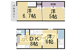 上京区栄町貸家 3DKの間取り