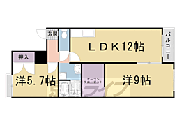 第二シャトーウメダ 3階2LDKの間取り