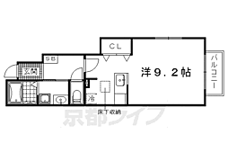 京都市営烏丸線 鞍馬口駅 徒歩18分の賃貸アパート 1階ワンルームの間取り
