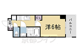 プロヴィスタ京都西院 11階1Kの間取り