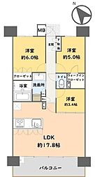 MJR大分ブランシエラ 3LDKの間取図画像