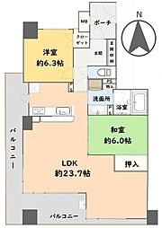 サーパス東春日 2LDKの間取図画像