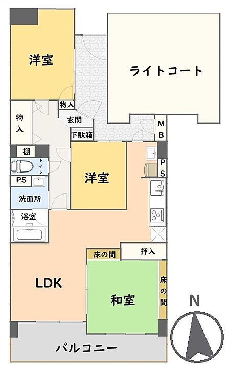 3LDK 間取り