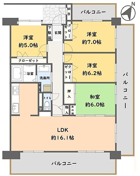 間取りを拡大表示