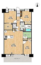 ネオス千鳥ザ・プレイス 3SLDKの間取図画像