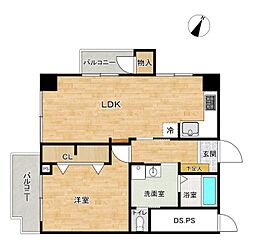 シャンボール桜坂 1LDKの間取図画像