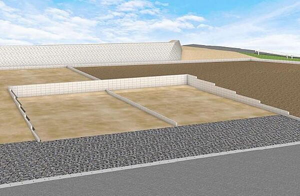 【造成完成予想図】第一種低層住居専用地域内で落ち着いた住環境が保たれやすいです♪