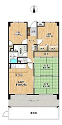 ホワイトパレス香住ヶ丘A棟 4LDKの間取図画像