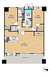 アーバンパレス二日市駅ビオステージ 2LDKの間取り