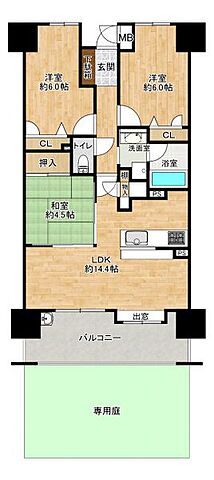 間取り エバーライフリバーサイド飯塚壱番 1階/-