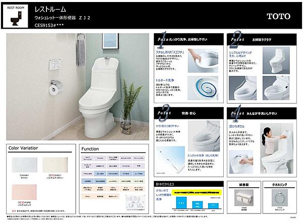 【同施工モデルハウス写真】TOTO ウォシュレット【セフィオンテクト】汚れがつきにくく、落ちやすいTOTO独自の技術。【トルネード洗浄】渦を巻くようにぐるりとしっかり洗え、少ない水で効率洗浄。