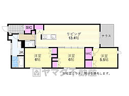 Solail Flora 千里丘（BORIKIせんりおか） 1階3LDKの間取り