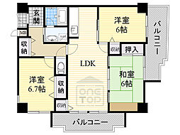 サンヴェール 3LDKの間取図画像