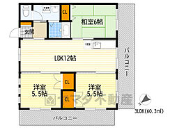 間取図画像 3LDK