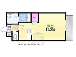 ヘーベル小野原西 ワンルームの間取図画像