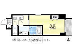 ファーストフィオーレ江坂グレース 1Kの間取図画像