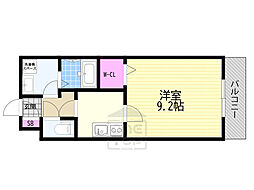 メゾンペジーブル 1Kの間取図画像