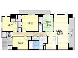 パークナードフィット津雲台 4LDKの間取図画像