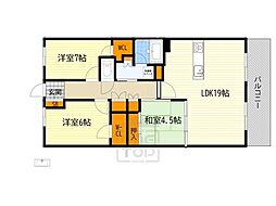 リーザス南千里 3LDKの間取図画像