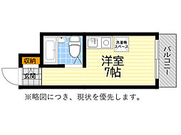 シティパレス緑地公園 ワンルームの間取図画像