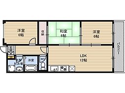 ホステリア 3LDKの間取図画像
