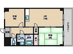 ローゼンガルテン 2LDKの間取図画像