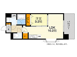 パークレジデンス江坂 1LDKの間取図画像