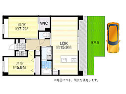 エルズレジデンス吹田 2LDKの間取図画像