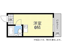 サンハイツ ワンルームの間取図画像