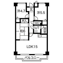 リヴェール緑地 3LDKの間取図画像
