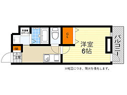 ヴィラ・フェザント 1Kの間取図画像