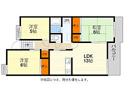 T・フリーデンハイム2 3LDKの間取図画像