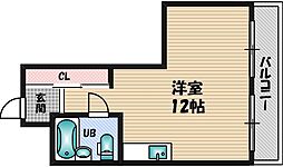 ハイツ衣笠 ワンルームの間取図画像