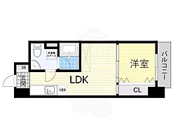 リッジ江坂 1LDKの間取図画像