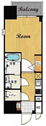 エスリードレジデンス新大阪PRIME 1Kの間取図画像