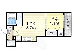 きらら清和園 1LDKの間取図画像