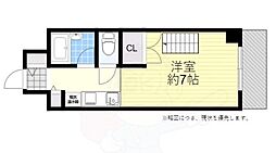 ミールズ江坂 1Kの間取図画像