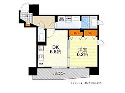 サンレムート・江坂2nd 1DKの間取図画像