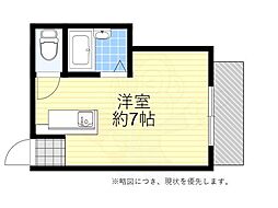 イーズマンションファイブ ワンルームの間取図画像